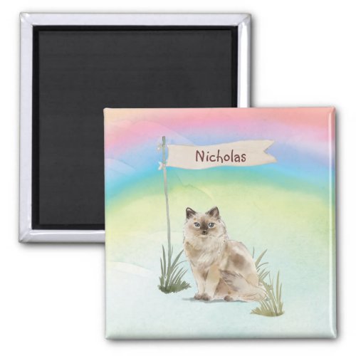 Custom Name Ragdoll Cat Pet Magnet