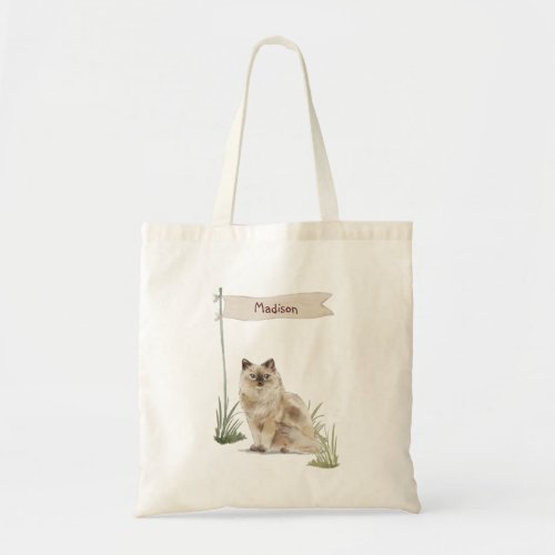 Custom Name Ragdoll Cat Pet Tote Bag