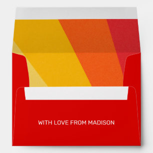 Custom Name Rainbow Colors Envelope