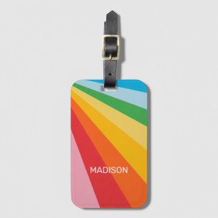 Custom Name Rainbow Colors Luggage Tag