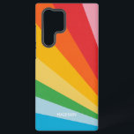 Custom Name Rainbow Colors Samsung Galaxy S22 Ultra Case<br><div class="desc">See my store for more rainbow / pride items.</div>