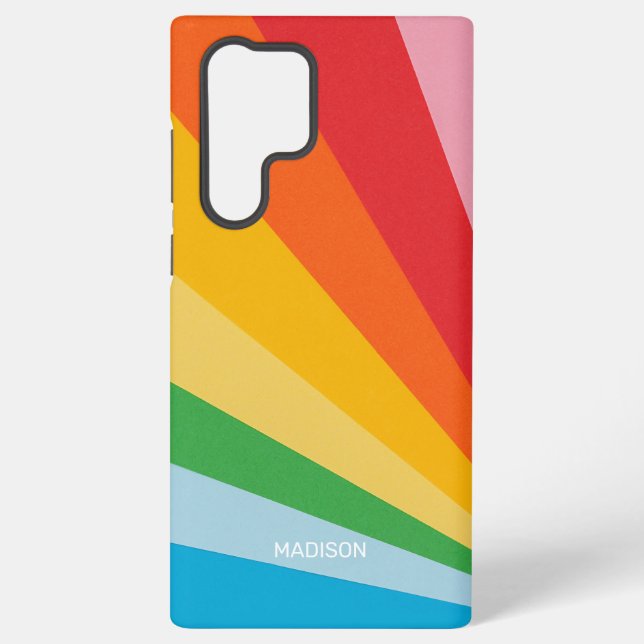 Custom Name Rainbow Colors Samsung Galaxy Case (Back)