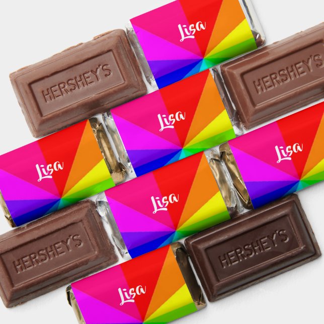 Custom name rainbow spin wheel hershey's miniatures (Assorted)