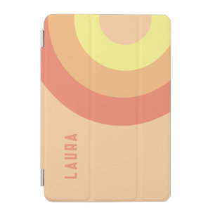 Custom name Rainbow Target – pink, Peach iPad Mini Cover