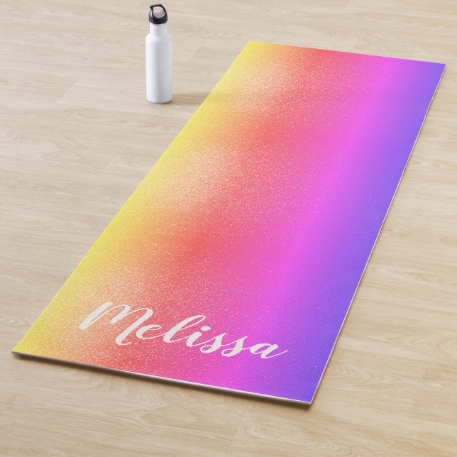 Custom Name Rainbow Yoga Mat (In Situ)