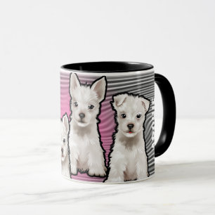 Custom name rainbows and pups Mug. Coffee Mug