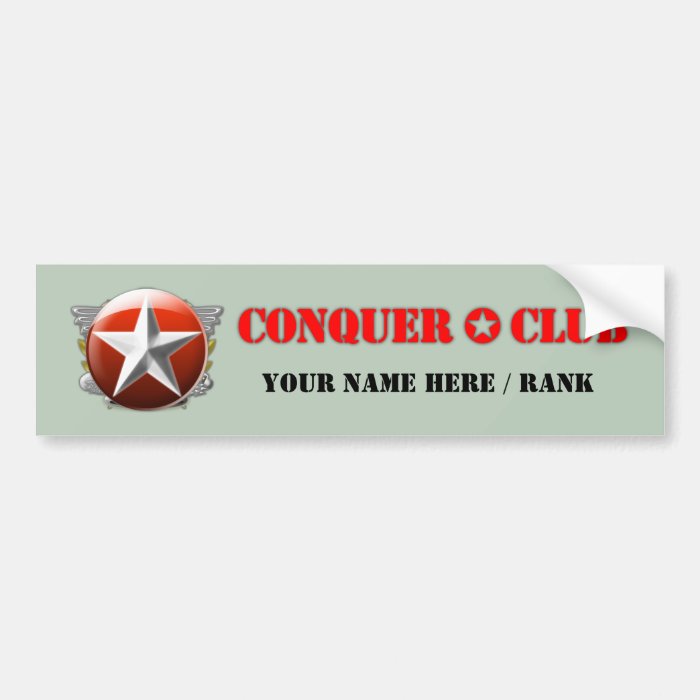 Custom Name/Rank Bumper Sticker