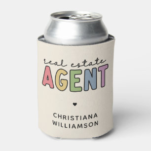 Custom Name Real Estate Agent Realtor Gifts Can Cooler