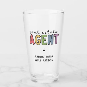 Custom Name Real Estate Agent   Realtor Gifts Glass