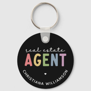 Custom Name Real Estate Agent   Realtor Gifts Keychain