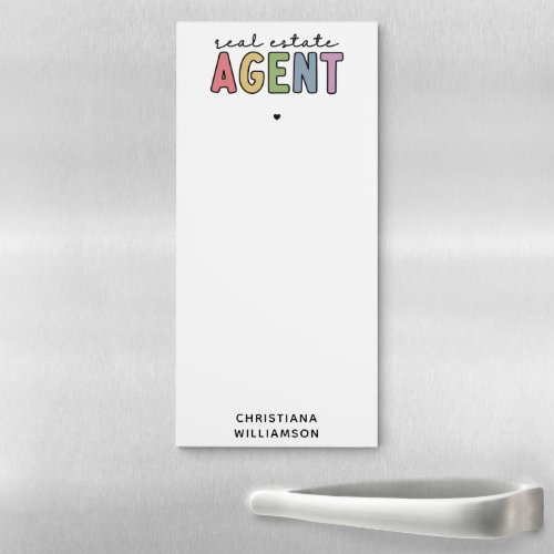 Custom Name Real Estate Agent  Realtor Gifts Magnetic Notepad