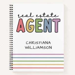 Custom Name Real Estate Agent Realtor Gifts Notebook