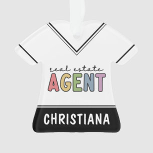 Custom Name Real Estate Agent Realtor Gifts Ornament