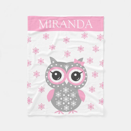 Custom Name Receiving Baby Girl Fleece Blanket