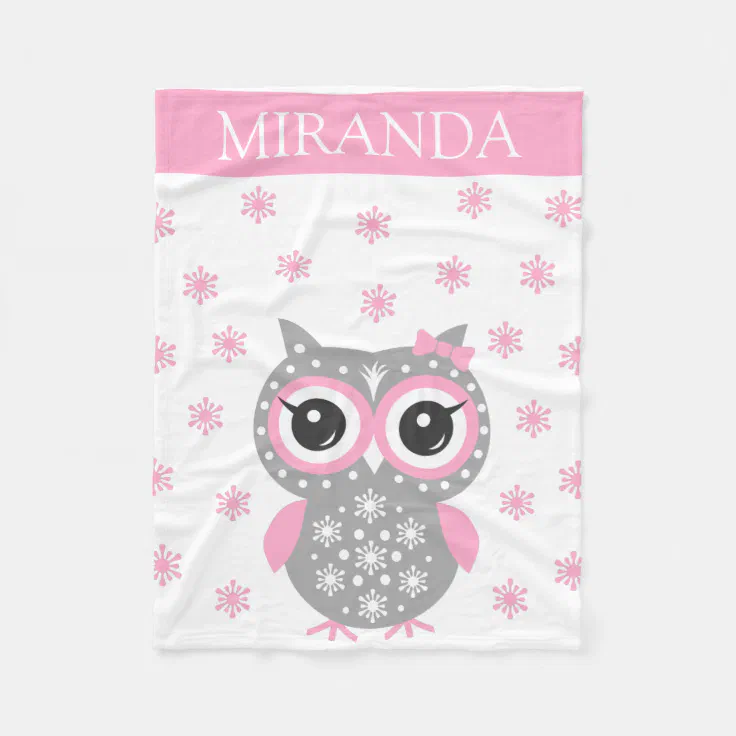 Custom Name Receiving Baby Girl Fleece Blanket Zazzle