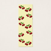 Custom name red cherry fruits bookmark (Back)