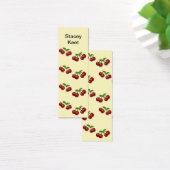 Custom name red cherry fruits bookmark (Desk)