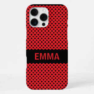 Custom name Red Lines iPhone 16 Pro Max Case
