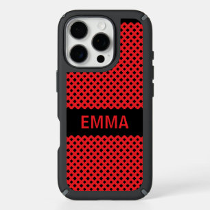 Custom name Red Lines iPhone 16 Pro Case