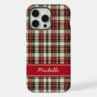 Custom Name Red Plaid Christmas Phone Case