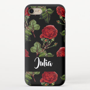 Custom name red roses iPhone 8/7 slider case