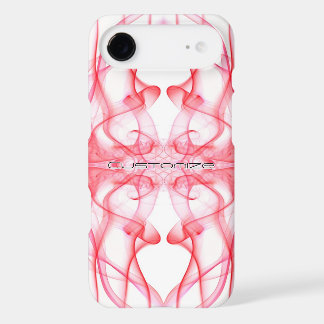 Custom Name Red Smoke Symmetrical White iPhone 17 Air Case