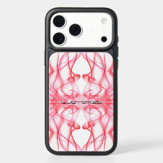 Custom Name Red Smoke Symmetrical White iPhone 17 Pro Max Case