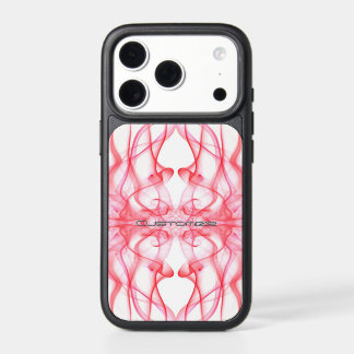 Custom Name Red Smoke Symmetrical White iPhone 17 Pro Case