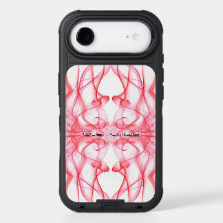 Custom Name Red Smoke Symmetrical White iPhone 17 Air Case