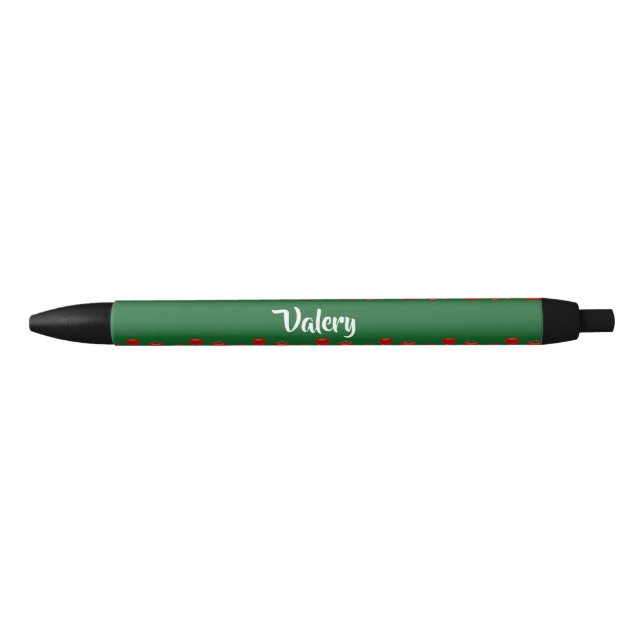 Custom name red tomatoes on green pen (Front)