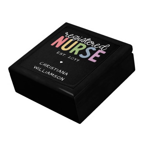 Custom Name Registered Nurse RN Nurse Graduation Gift Box