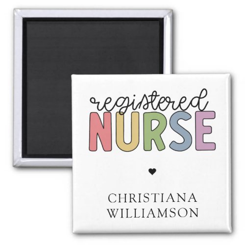 Custom Name Registered Nurse RN Nurse Graduation Magnet