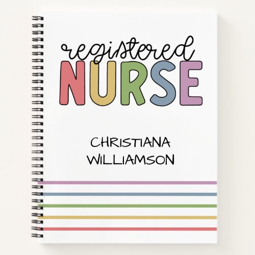 Custom Name Registered Nurse RN Nurse Graduation Notebook