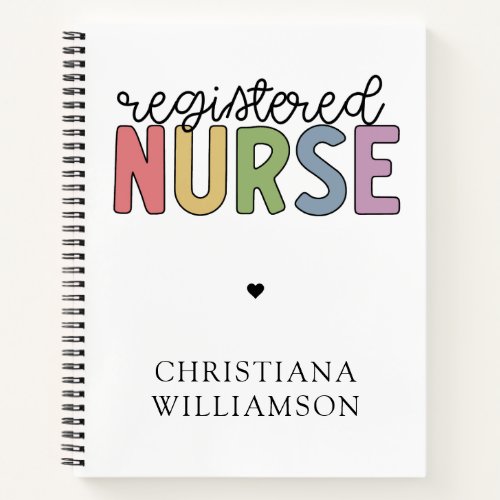 Custom Name Registered Nurse RN Nurse Graduation Notebook