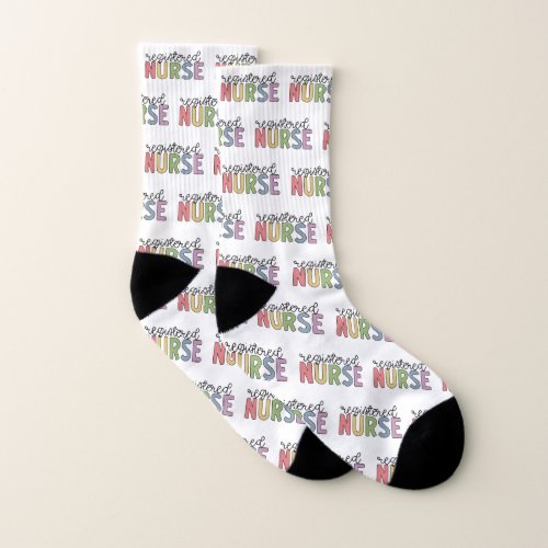 Custom Name Registered Nurse RN Nurse Graduation Socks