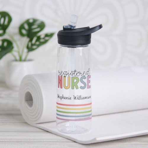 Custom Name Registered Nurse RN Nurse Graduation Water Bottle