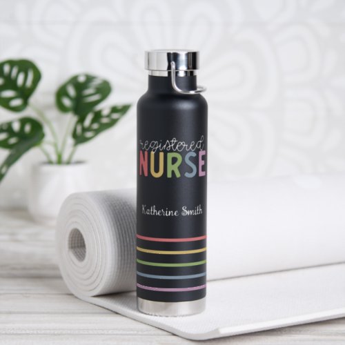 Custom Name Registered Nurse RN Nurse Graduation Water Bottle