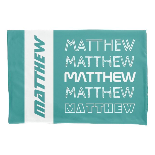 Custom Name - Repeating - pillow case (Front)