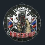 Custom NAME Retro Barber Shop Pole Barbershop Dart Board<br><div class="desc">Custom NAME Retro Barber Shop Pole Barbershop Hair Clippers Design - Click on "Personalize this Template" to customize your Name or Custom Text.</div>