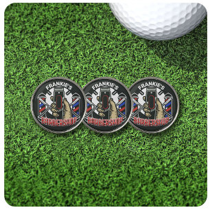 Custom NAME Retro Barber Shop Pole Barbershop Golf Ball Marker