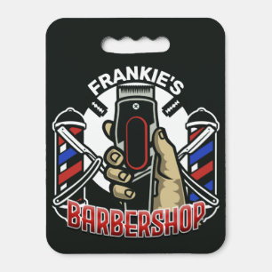 Custom NAME Retro Barber Shop Pole Barbershop Seat Cushion
