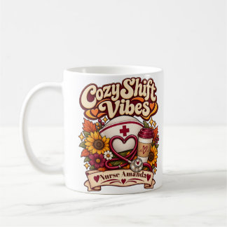 Custom Name Retro Cozy Nurse Life Coffee Mug
