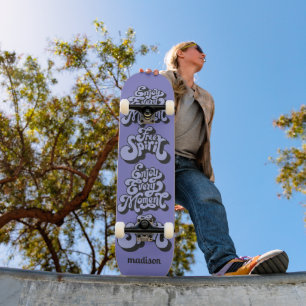 Custom Name Retro "Free Spirit" Skateboard