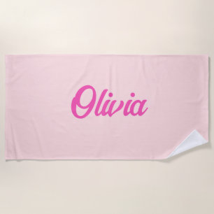 Custom Name Retro Fun Personalized Beach Towel