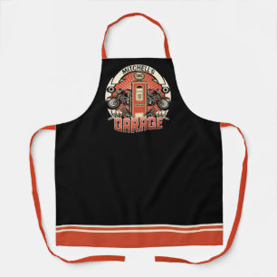 Custom NAME Retro Gas Pump Motorcycle Biker Garage Apron