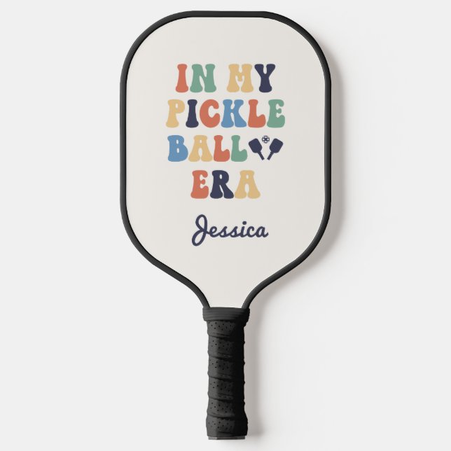 Custom Name Retro In my Pickleball Era  Pickleball Paddle (Front)