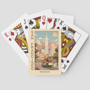 Custom Name Retro San Francisco Poker Cards