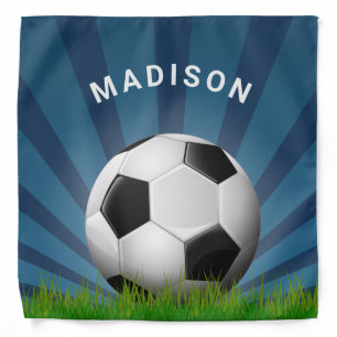 Custom name Retro Soccer Ball Bandana