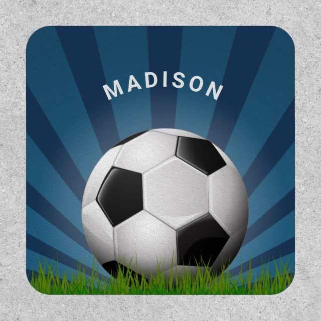 Custom name Retro Soccer Ball Patch (Front)