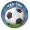 Custom name Retro Soccer Ball stickers